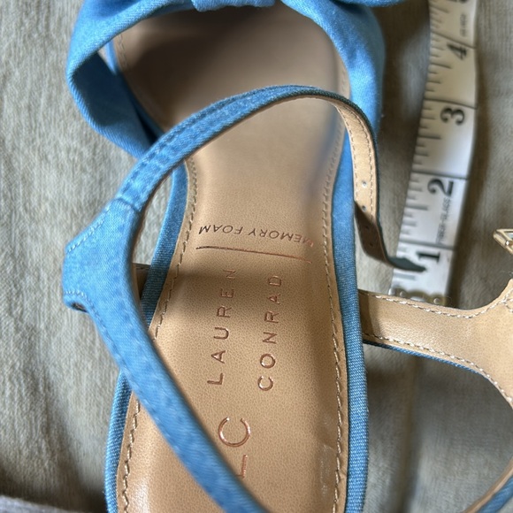 Lauren Conrad denim sandals with memory foam! - Picture 6 of 6